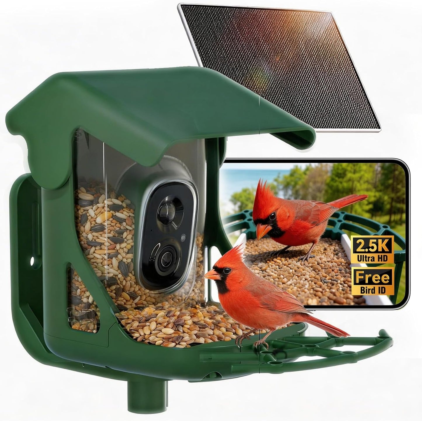 SkyWatch ProVision 2.5K™ Solar AI Bird Feeder — product hero shot
