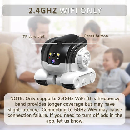 Wags & Whiskers Pet Supply Vessel Tech RoamView Smart Pet Camera showing 2.4GHz WiFi connectivity details