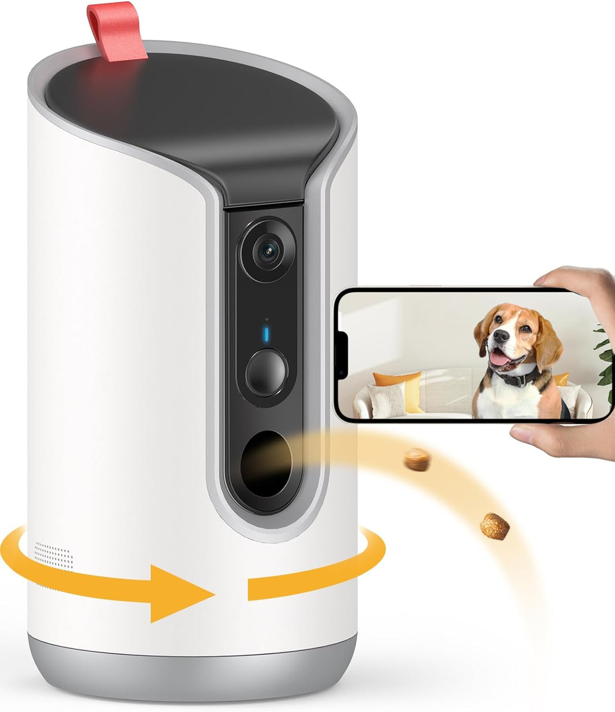 TreatCam 360° Pro 2K pet camera and remote treat dispenser