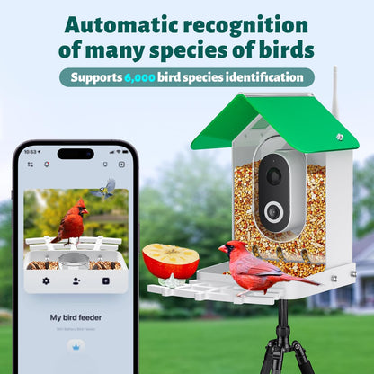 Vessel Tech Birdview™ Smart Bird Feeder Camera — AI Identifies 8,000+ Species