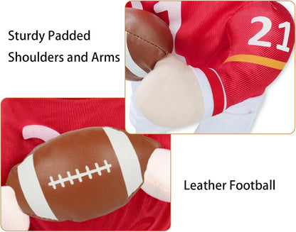 Football Player Dog Costume - Adjustable Funny Halloween Costume for Small Medium Dog (Football, Medium)