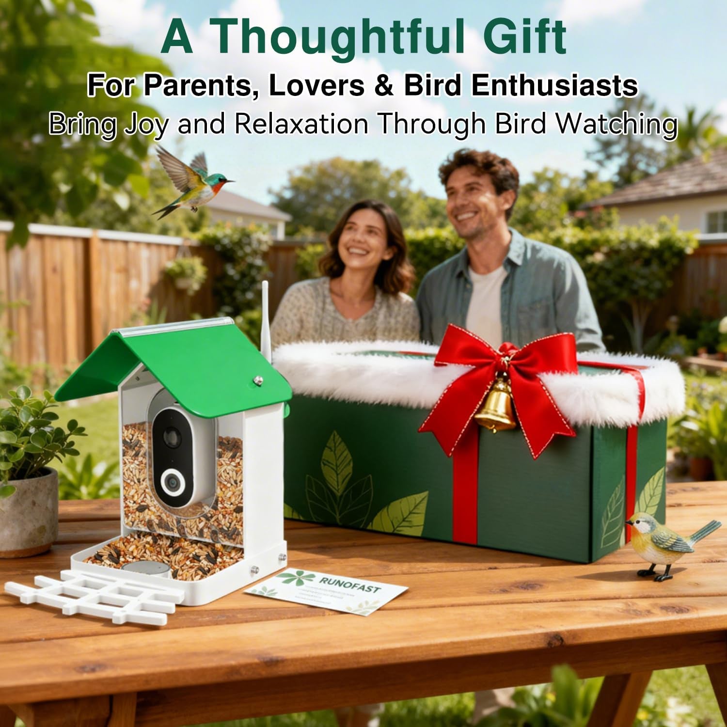 Vessel Tech Birdview™ Smart Bird Feeder Camera — AI Identifies 8,000+ Species