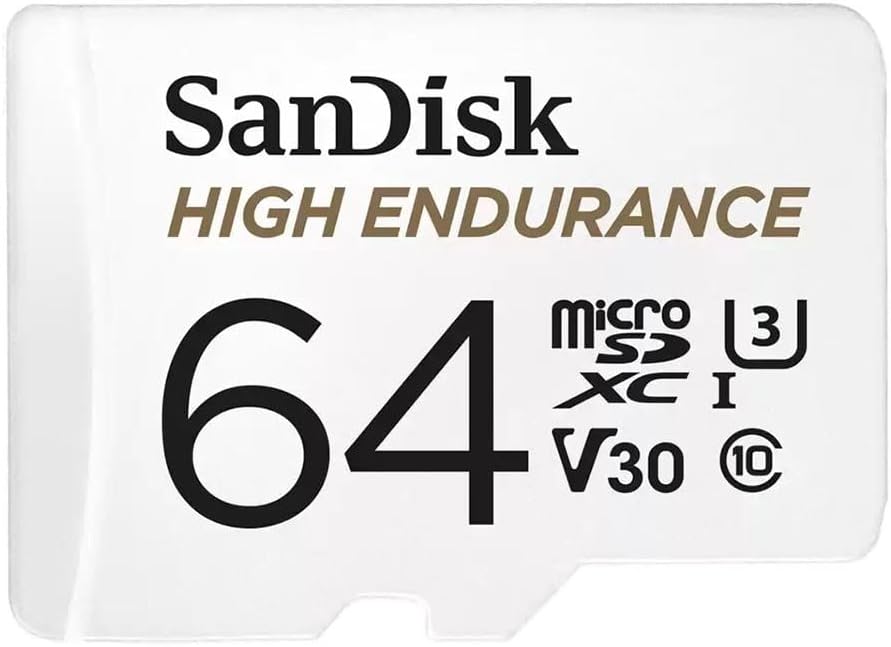 SanDisk High Endurance microSD card with SD adapter