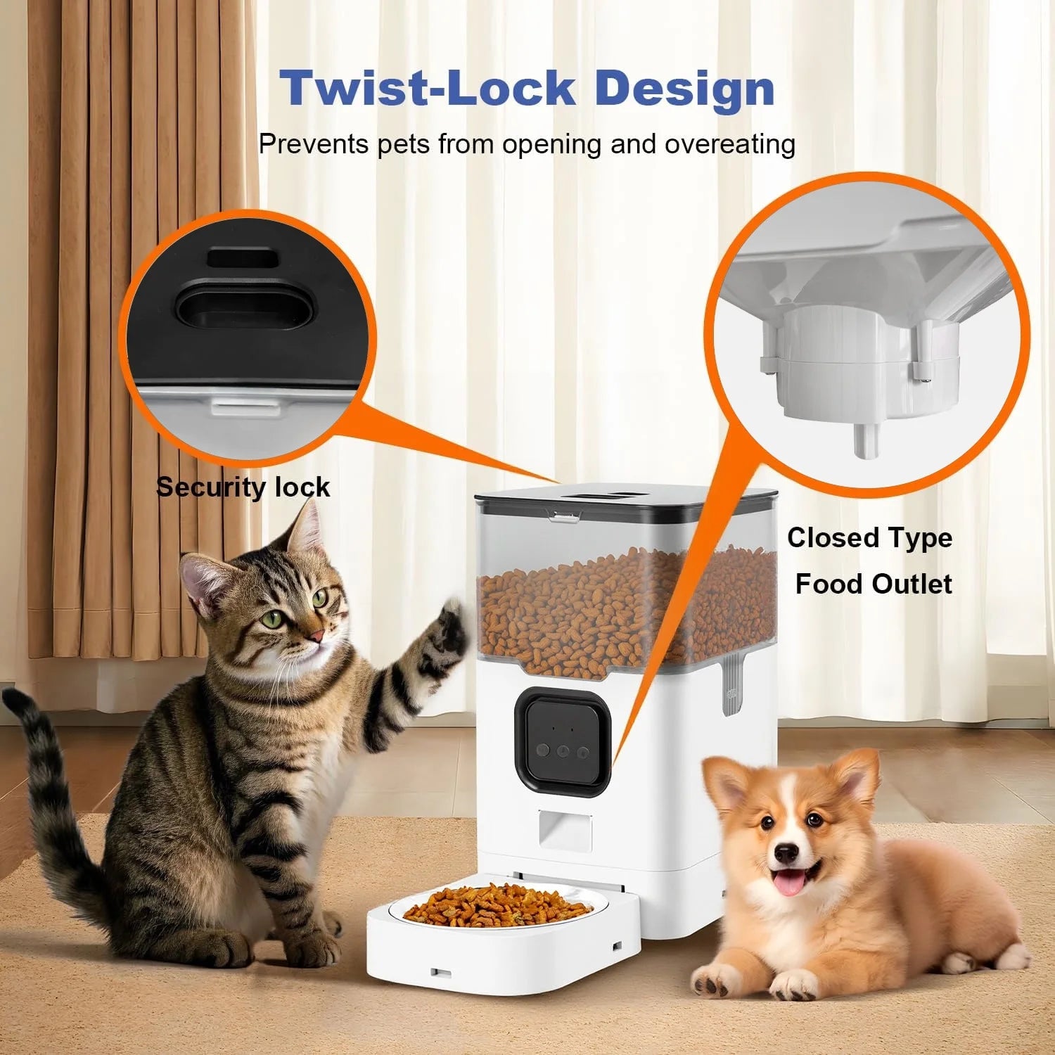 Revolutionize Mealtime with the 4L Smart Automatic Cat Feeder – WiFi Enabled & Programmable for Happy, Healthy Pets!