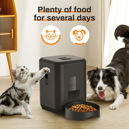 Vessel Tech HEYBO Smart Pet Feeder close-up showing app control features