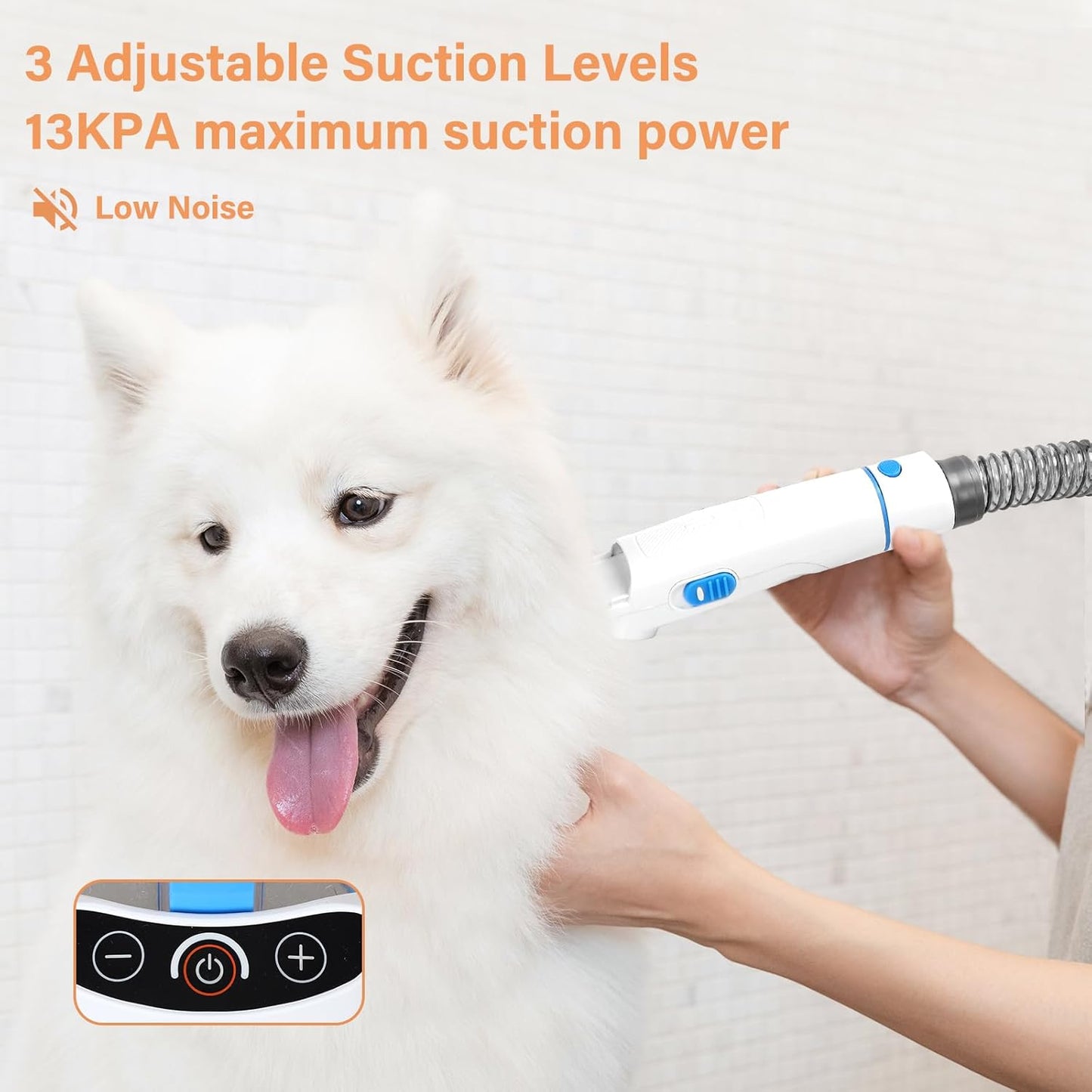 Petpro Grooming Vacuum Kit — Low-Noise Deshedding & Clipper Set for Dogs & Cats