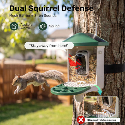 BirdWatch 2K solar smart bird feeder camera for backyard birdwatching