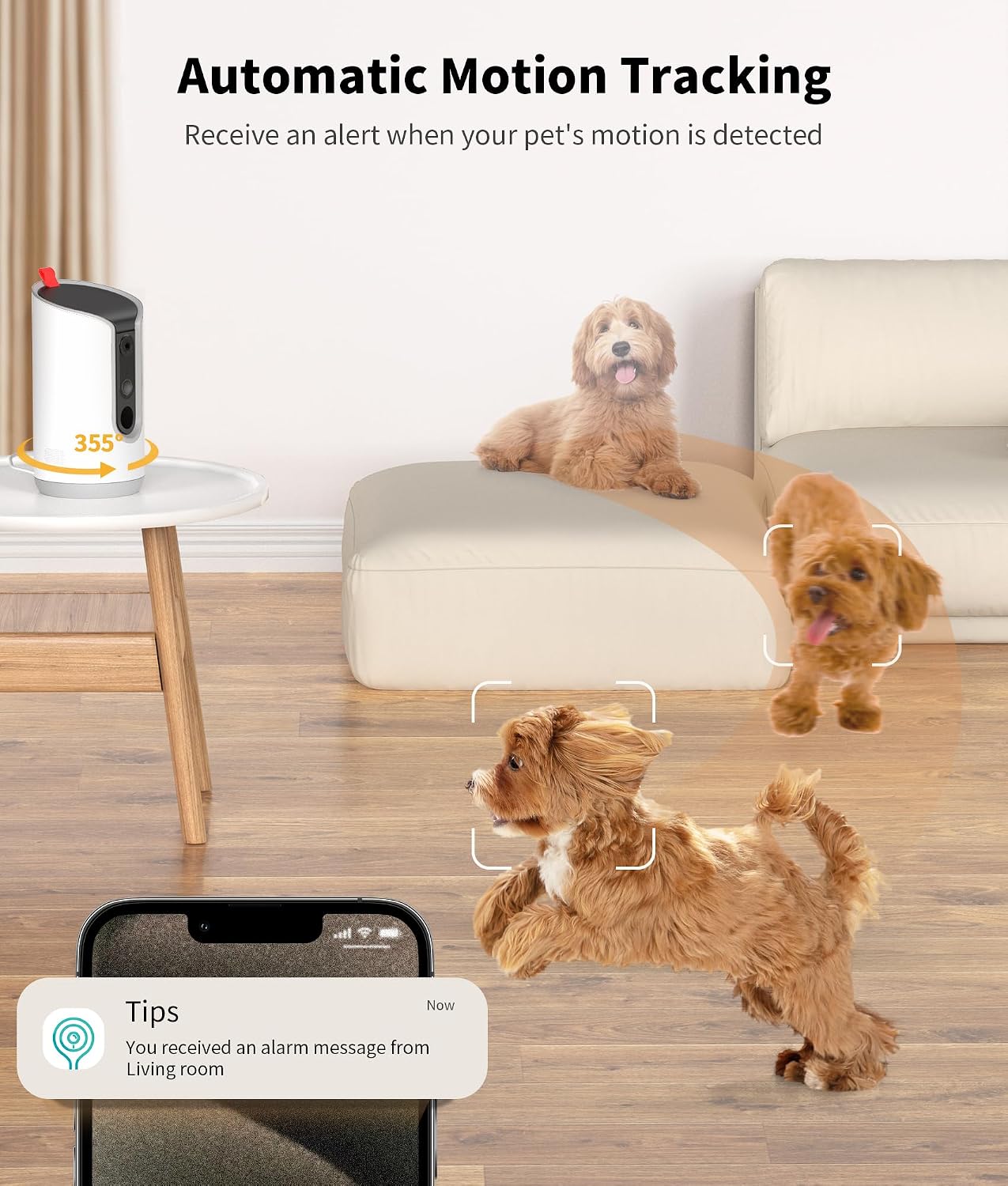 TreatCam auto tracking feature