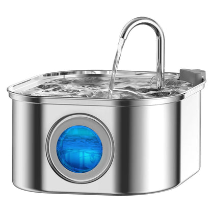 Vessel Tech Vessel Aqua Flow Pro blue smart water fountain side view