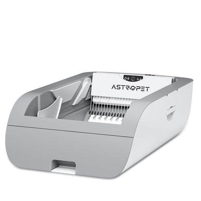 Montret Horizon AI Smart Self-Cleaning Litter Box in white with open interior view