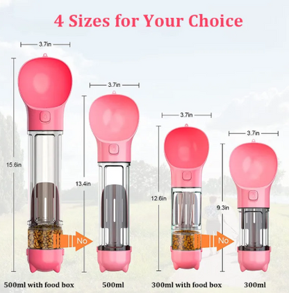 Vessel Tech 4-in-1 Portable Pet Travel Water Bottle & Feeding Suite