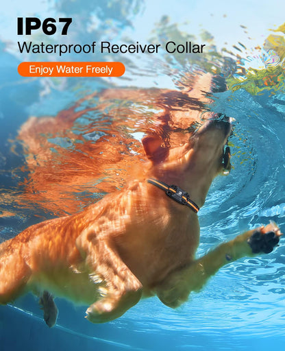 Ultimate Dog Training Collar - 3300Ft Remote Control E-Collar for Small to Large Dogs (5-120lbs) - Rechargeable, Waterproof, with Adjustable Beep, Vibration & Safe Shock Modes (Orange)
