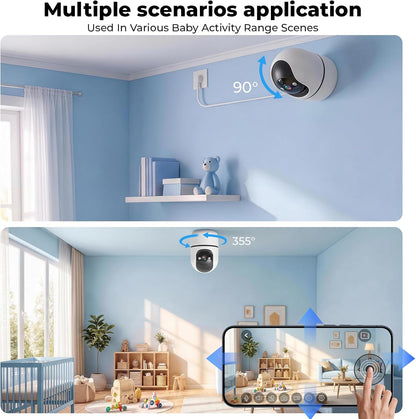 HomeWatch 360 indoor pet and family camera with pan, tilt, and night vision