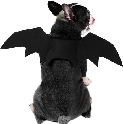 Adjustable black bat wings Halloween dog costume – product detail