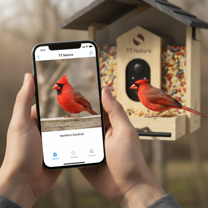 Netvue Birdfy™ AI bird species identification — 6000 species app close-up