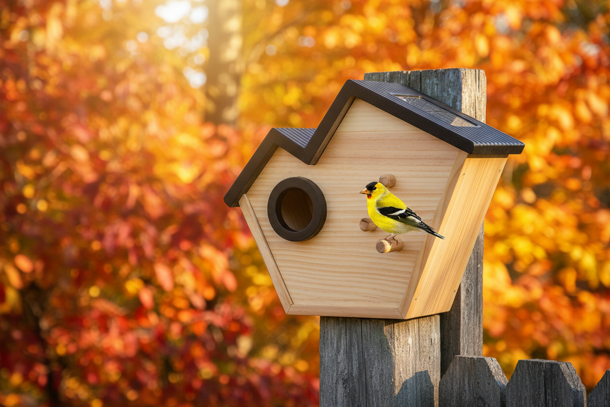 SkyWatch NestView 2K™ Solar AI Bird House Camera — 32GB Included