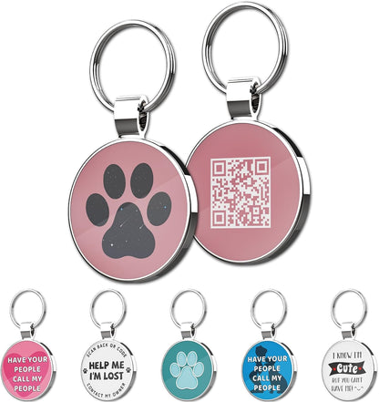 Keep Your Furry Friend Safe with Our Personalized QR Code Pet ID Tag - Instant Location Alerts for Dogs & Cats