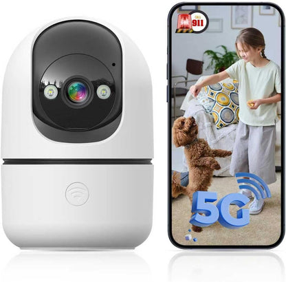 HomeWatch 360 indoor pet and family camera with pan, tilt, and night vision