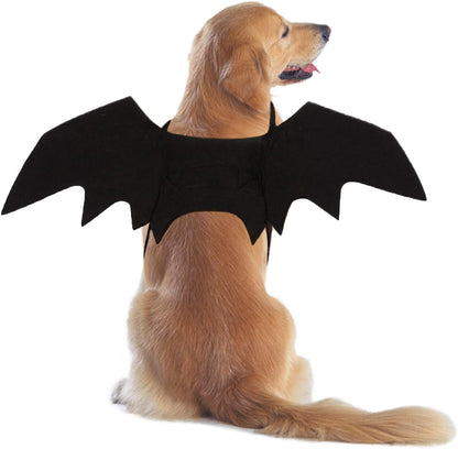 Adjustable black bat wings Halloween dog costume – product detail