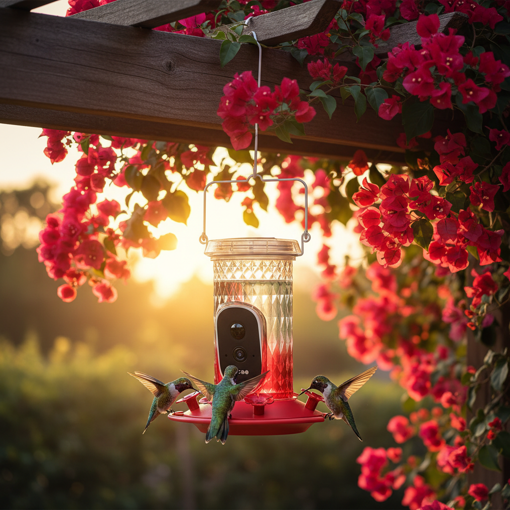 SkyWatch Hummingbird 2.5K™ Solar AI Camera Feeder