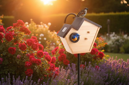 SkyWatch NestView 2K™ Solar AI Bird House Camera — 32GB Included