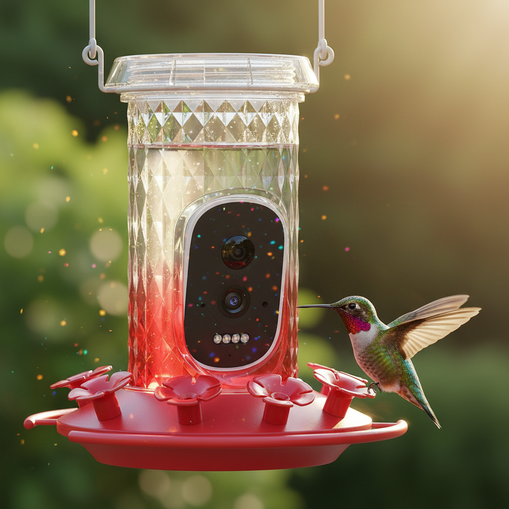 SkyWatch Hummingbird 2.5K™ Solar AI Camera Feeder