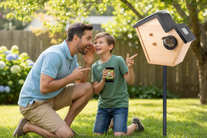 SkyWatch NestView 2K™ Solar AI Bird House Camera — 32GB Included