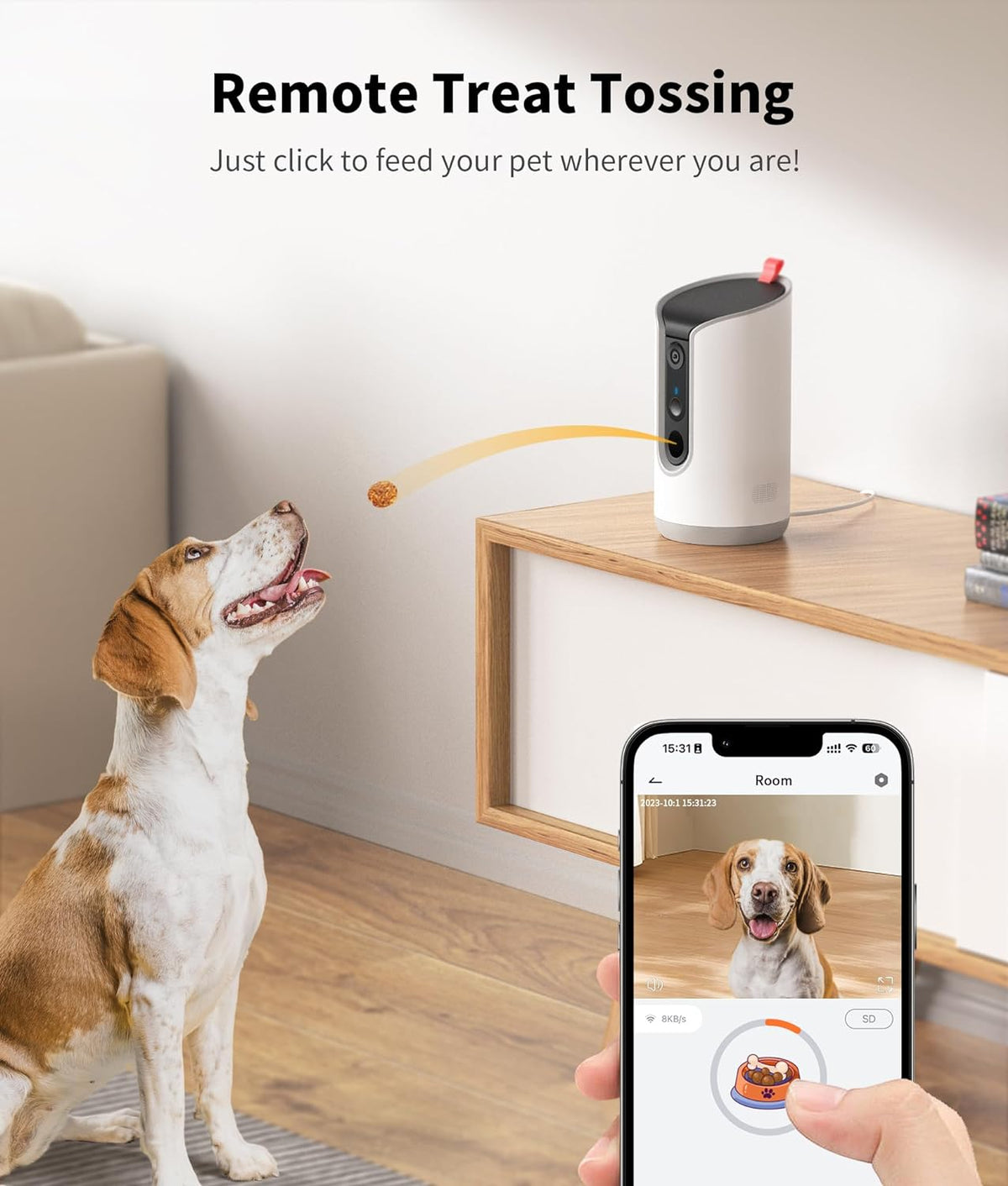 TreatCam 360° Pro 2K pet camera and remote treat dispenser – product image 2