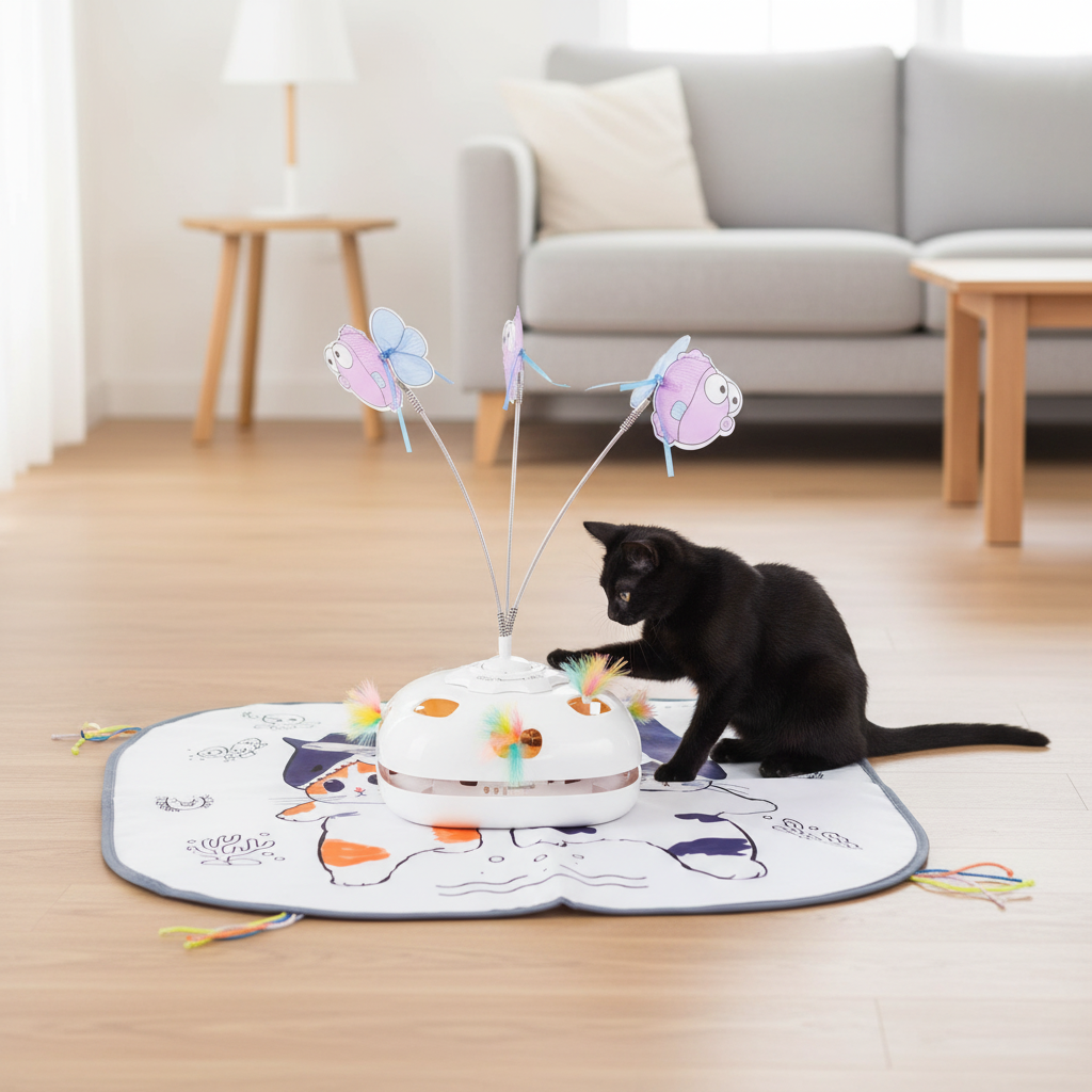 Vessel Tech 2-in-1 Interactive Automated Cat Toy & Play Mat