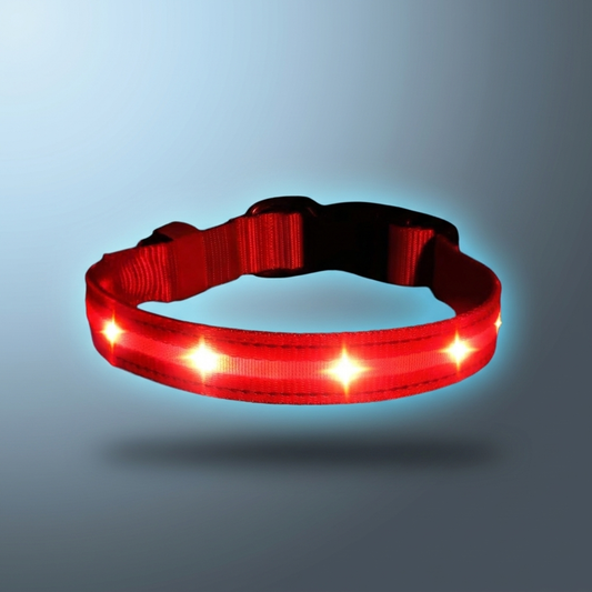 Vessel Tech GlowGuard LED dog collar branded hero shot