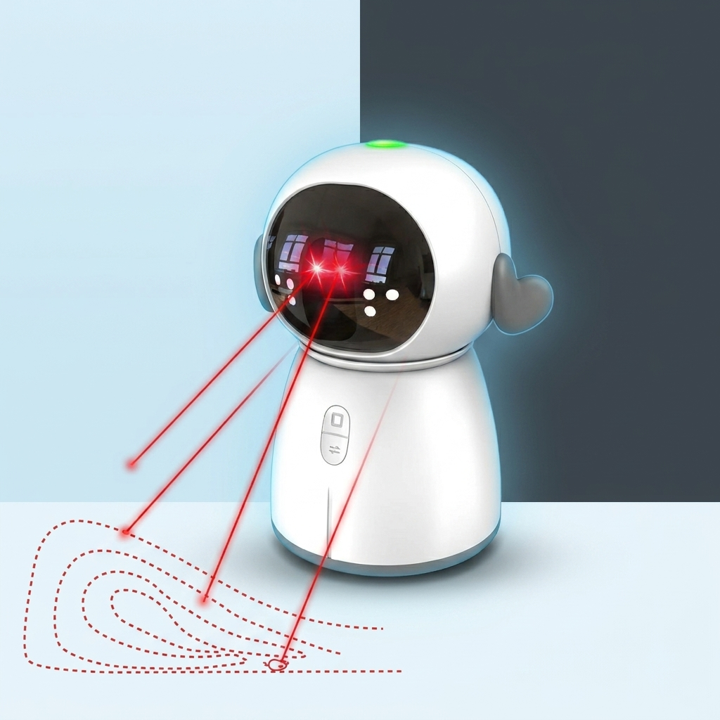 Vessel Tech LaserPlay automatic cat laser toy branded hero shot