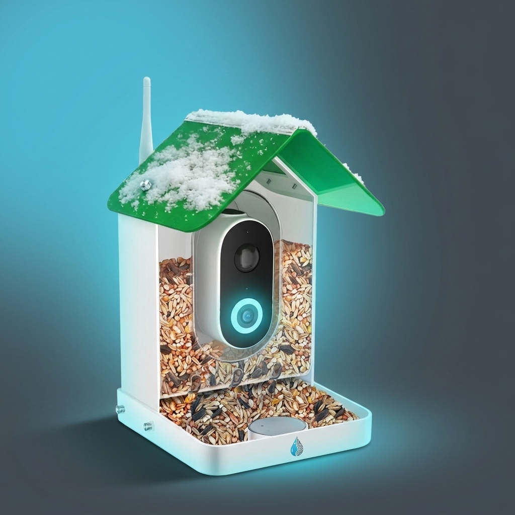 Vessel Tech BirdView smart bird feeder camera branded hero shot