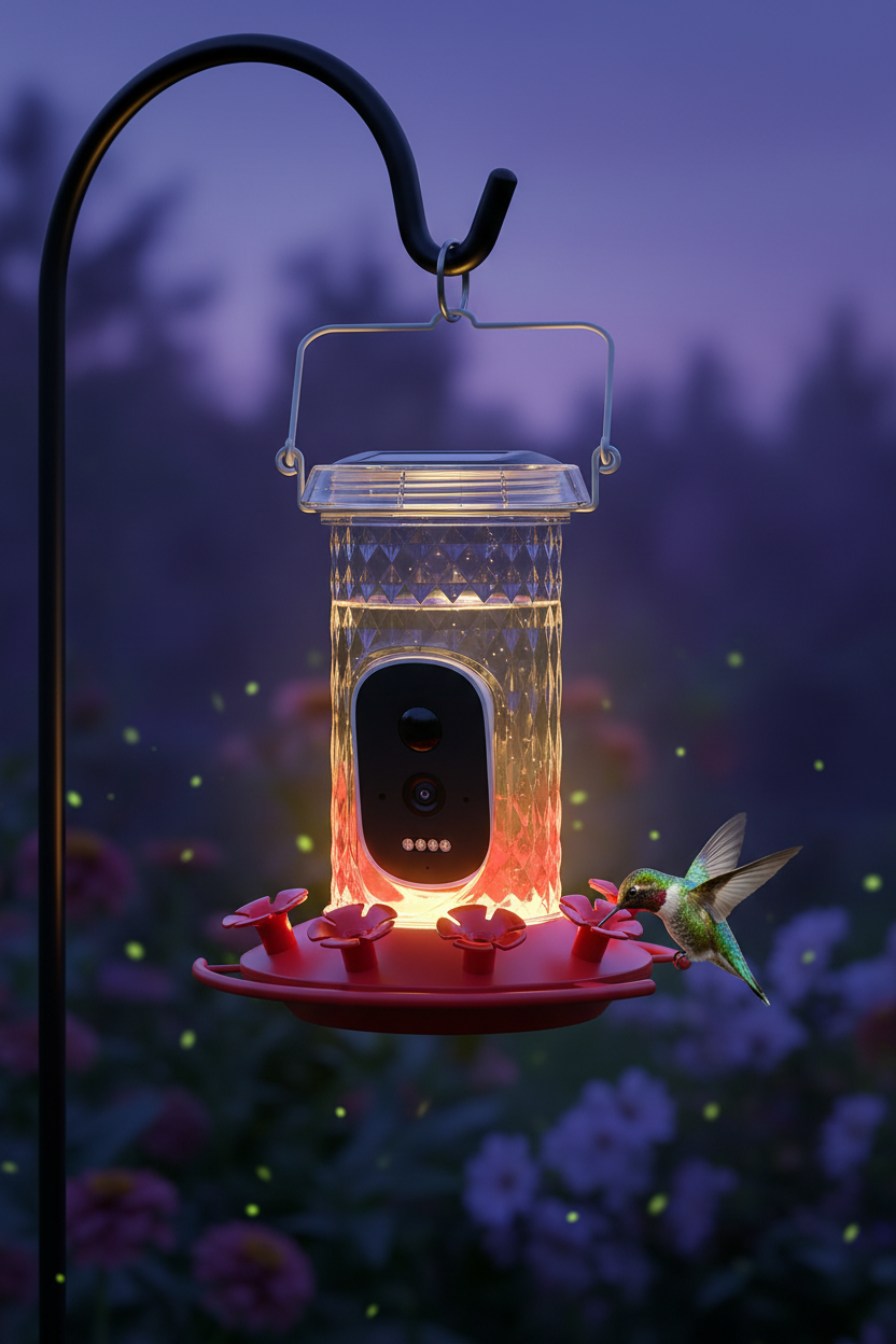 SkyWatch Hummingbird 2.5K™ Solar AI Camera Feeder