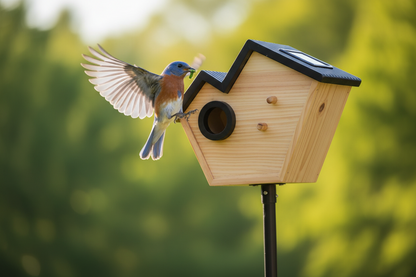 SkyWatch NestView 2K™ Solar AI Bird House Camera — 32GB Included