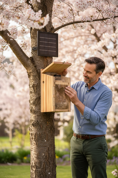 SkyWatch NestView Pro™ 2K Solar AI Bird House Camera