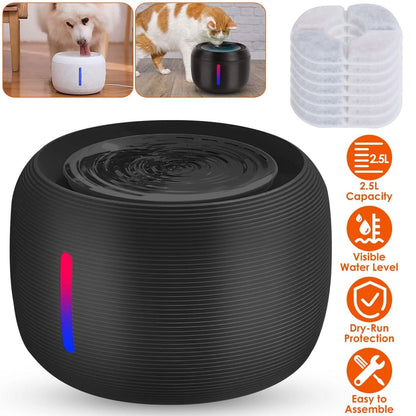Vessel Tech Pet Water Fountain – Plastic Black