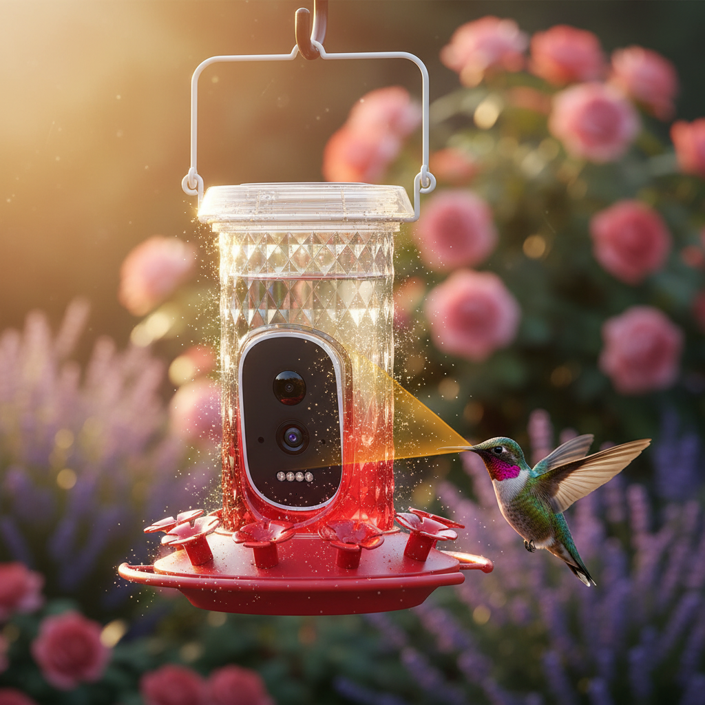 SkyWatch Hummingbird 2.5K™ Solar AI Camera Feeder