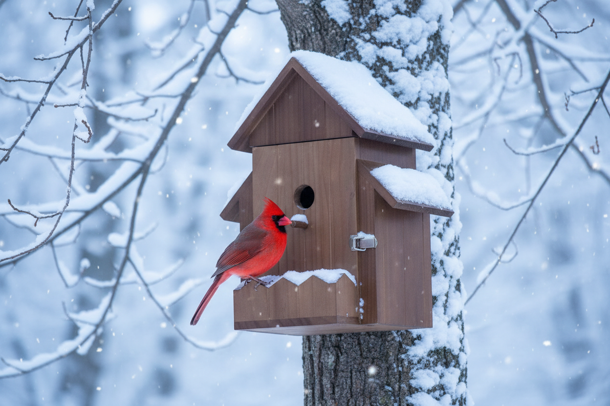 SkyWatch NestView 1080P™ Solar AI Bird House Camera